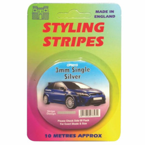 Auto Styling Stripes 3mm Single Silver